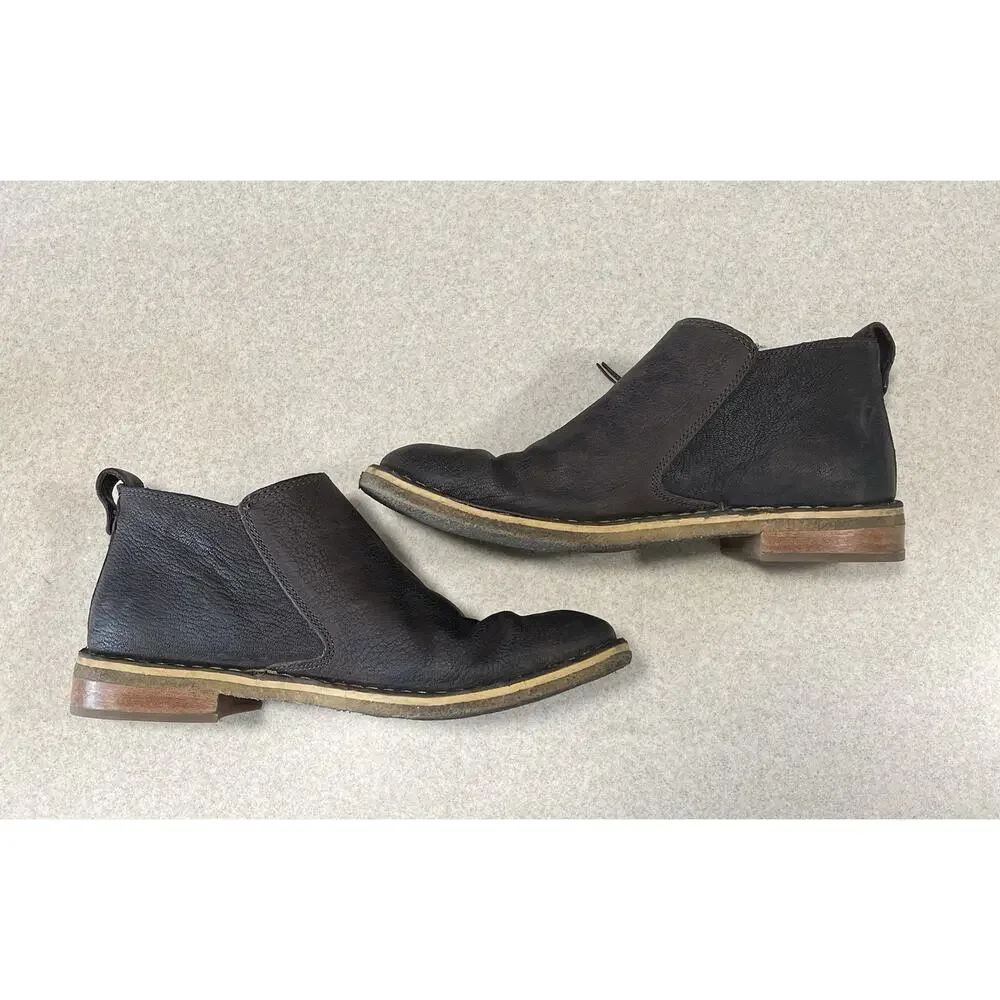 UGG Clementine Side Zip Ankle Boots Size 8 Brown Leather Booties Sherpa Insole